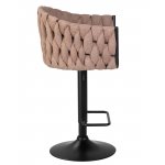 Набор 2 шт Стул барный DOBRIN LEON, коричневая ткань (LAR 275-3)