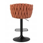 Набор 2 шт Стул барный DOBRIN LEON, оранжевая ткань (LAR 275-27)