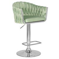 Стул барный DOBRIN MARCEL, пудрово-мятный велюр (MJ9-87)