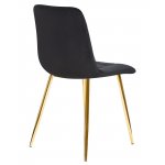 Стул обеденный DOBRIN ALEX, золотые ножки, черный велюр (V108-77),