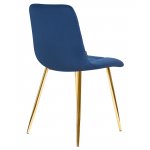 Стул обеденный DOBRIN ALEX, золотые ножки, темно-синий велюр (V108-67)