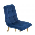 Стул обеденный DOBRIN ALEX, золотые ножки, темно-синий велюр (V108-67)