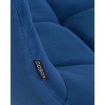 Стул обеденный DOBRIN ALEX, золотые ножки, темно-синий велюр (V108-67)