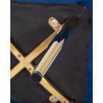 Стул обеденный DOBRIN ALEX, золотые ножки, темно-синий велюр (V108-67)