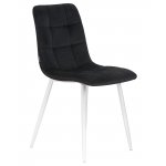 Стул обеденный DOBRIN ALEX, белые ножки, черный велюр (V108-77),