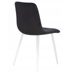 Стул обеденный DOBRIN ALEX, белые ножки, черный велюр (V108-77),