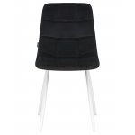 Стул обеденный DOBRIN ALEX, белые ножки, черный велюр (V108-77),