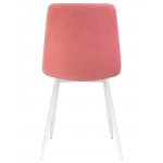 Стул обеденный DOBRIN ALEX, белые ножки, розовая ткань (UF860-05B)