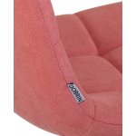 Стул обеденный DOBRIN ALEX, белые ножки, розовая ткань (UF860-05B)