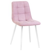 Стул обеденный DOBRIN ALEX, белые ножки, сиреневая ткань (UF860-04B)