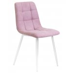Стул обеденный DOBRIN ALEX, белые ножки, сиреневая ткань (UF860-04B)