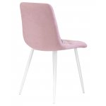 Стул обеденный DOBRIN ALEX, белые ножки, сиреневая ткань (UF860-04B)