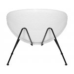 Набор 2 шт Кресло дизайнерское DOBRIN EMILY, белый (букле) ткань, черное основание