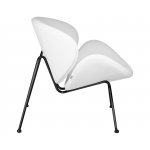 Набор 2 шт Кресло дизайнерское DOBRIN EMILY, белый винил YP17, черное основание