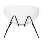 Набор 2 шт Кресло дизайнерское DOBRIN EMILY, белый винил YP17, черное основание