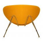 Набор 2 шт Кресло дизайнерское DOBRIN EMILY, желтая ткань AF13, золотое основание