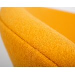 Набор 2 шт Кресло дизайнерское DOBRIN EMILY, желтая ткань AF13, золотое основание