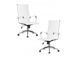 Набор 2 шт Офисное кресло для руководителей DOBRIN CLARK SIMPLE, белый Набор 2 шт Офисное кресло для руководителей DOBRIN CLARK SIMPLE, белый