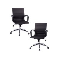 Набор 2 шт Офисное кресло для руководителей DOBRIN CLAYTON, чёрный