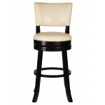 Вращающийся полубарный стул DOBRIN JOHN COUNTER, капучино, кремовый