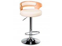 Стул барный DOBRIN FRED, натуральное дерево, кремовый