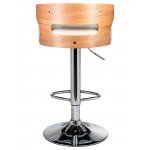 Стул барный DOBRIN FRED, натуральное дерево, кремовый