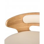 Стул барный DOBRIN FRED, натуральное дерево, кремовый