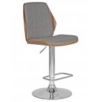 Набор 2 шт Стул барный DOBRIN PETER, серая ткань AAA 001