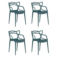 Набор 4 шт Стул обеденный DOBRIN MASTERS, морской волны (G-05)