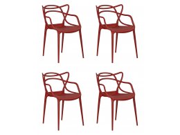 Набор 4 шт Стул обеденный DOBRIN MASTERS, кирпичный (R-05)