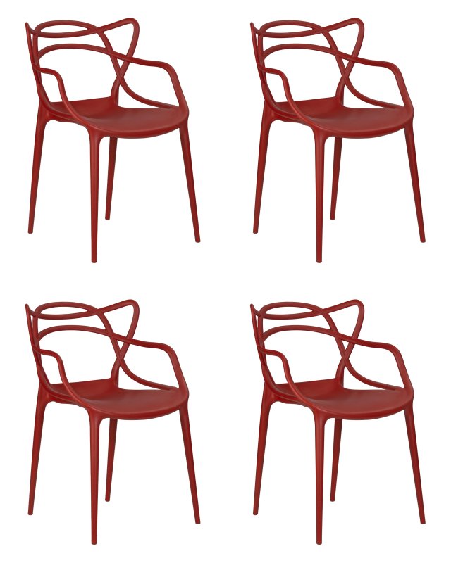 Набор 4 шт Стул обеденный DOBRIN MASTERS, кирпичный (R-05)