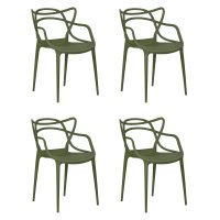 Набор 4 шт Стул обеденный DOBRIN MASTERS, зеленый хаки (G-17)