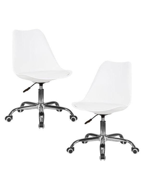 Набор 2 шт Офисное кресло для персонала DOBRIN MICKEY, белый