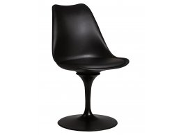 Стул обеденный DOBRIN TULIP, черное основание, цвет черный (B-03)
