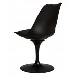 Стул обеденный DOBRIN TULIP, черное основание, цвет черный (B-03)