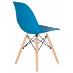 Набор 4 шт Стул обеденный DOBRIN DSW, ножки светлый бук, цвет голубой (BE-02)