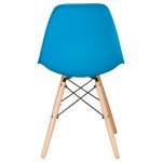 Набор 4 шт Стул обеденный DOBRIN DSW, ножки светлый бук, цвет голубой (BE-02)