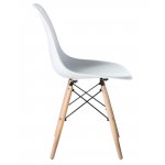 Набор 4 шт Стул обеденный DOBRIN DSW, ножки светлый бук, цвет белый (W-02)