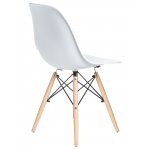 Набор 4 шт Стул обеденный DOBRIN DSW, ножки светлый бук, цвет белый (W-02)