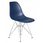 Стул обеденный DOBRIN DSR, ножки хром, цвет тёмно-синий (BE-12)
