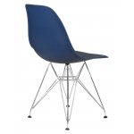 Стул обеденный DOBRIN DSR, ножки хром, цвет тёмно-синий (BE-12)