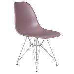 Стул обеденный DOBRIN DSR, ножки хром, цвет сиреневый (P-04)