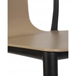Набор 4 шт Стул обеденный DOBRIN ADAM, черный/бежевый