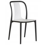 Набор 4 шт Стул обеденный DOBRIN ADAM, черный/белый