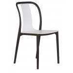 Набор 4 шт Стул обеденный DOBRIN ADAM, черный/белый