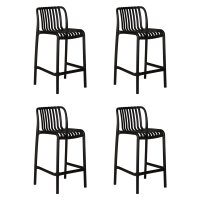 Набор 4 шт Стул полубарный DOBRIN CHLOE, черный