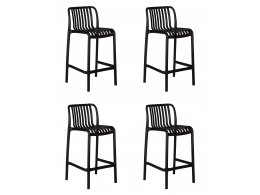 Набор 4 шт Стул полубарный DOBRIN CHLOE, черный