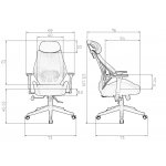 Офисное кресло для персонала DOBRIN TEODOR, чёрный