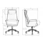 Офисное кресло для руководителей DOBRIN COLTON, черный