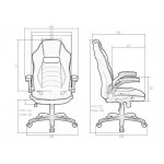 Кресло игровое DOBRIN RICK, черная ткань